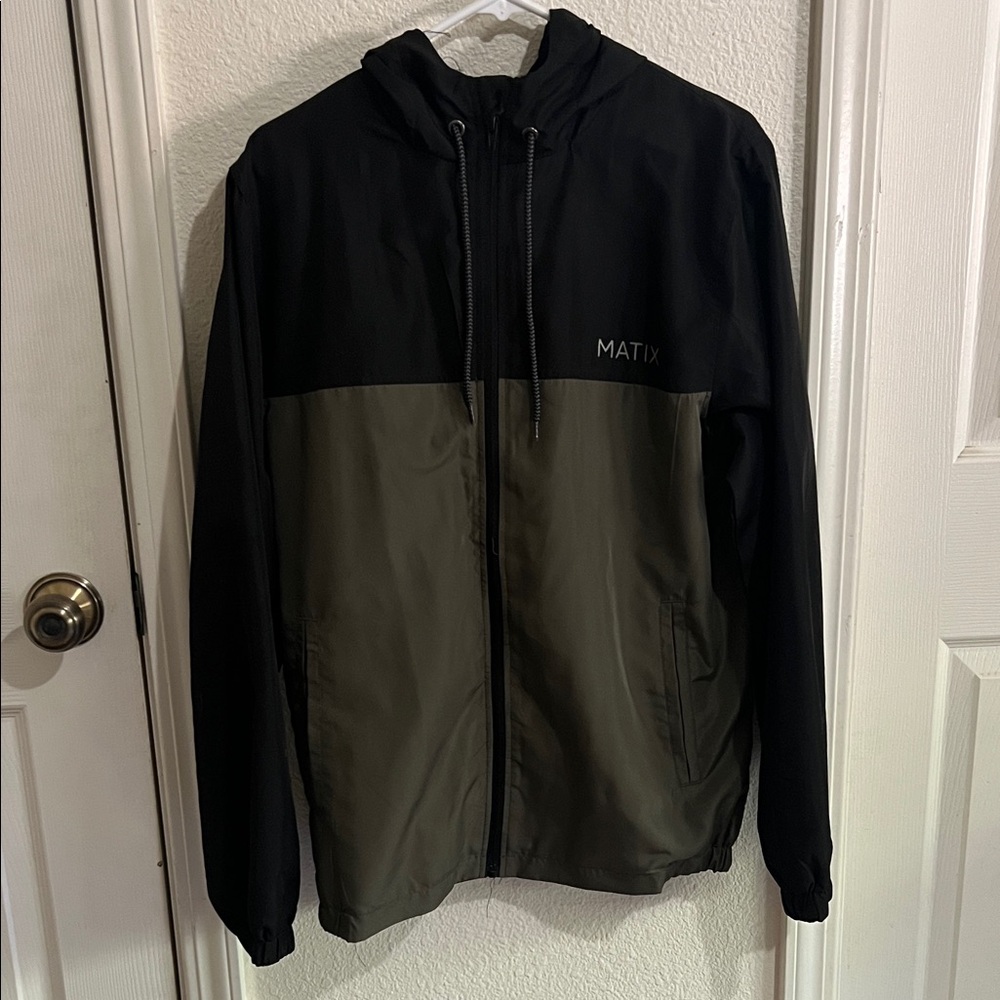 Matix Men's Black and Olive Windbreaker